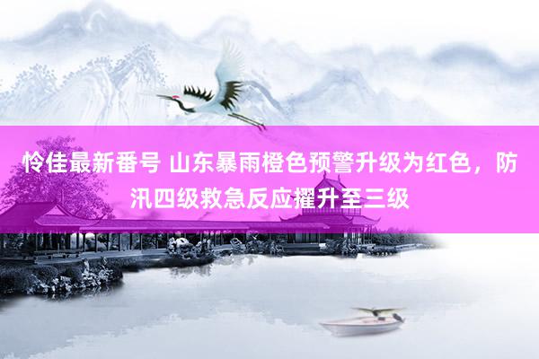 怜佳最新番号 山东暴雨橙色预警升级为红色，防汛四级救急反应擢升至三级