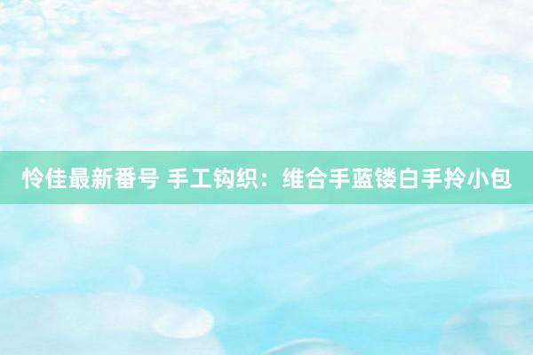 怜佳最新番号 手工钩织：维合手蓝镂白手拎小包